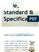 Presentation- codes ,standards& specification