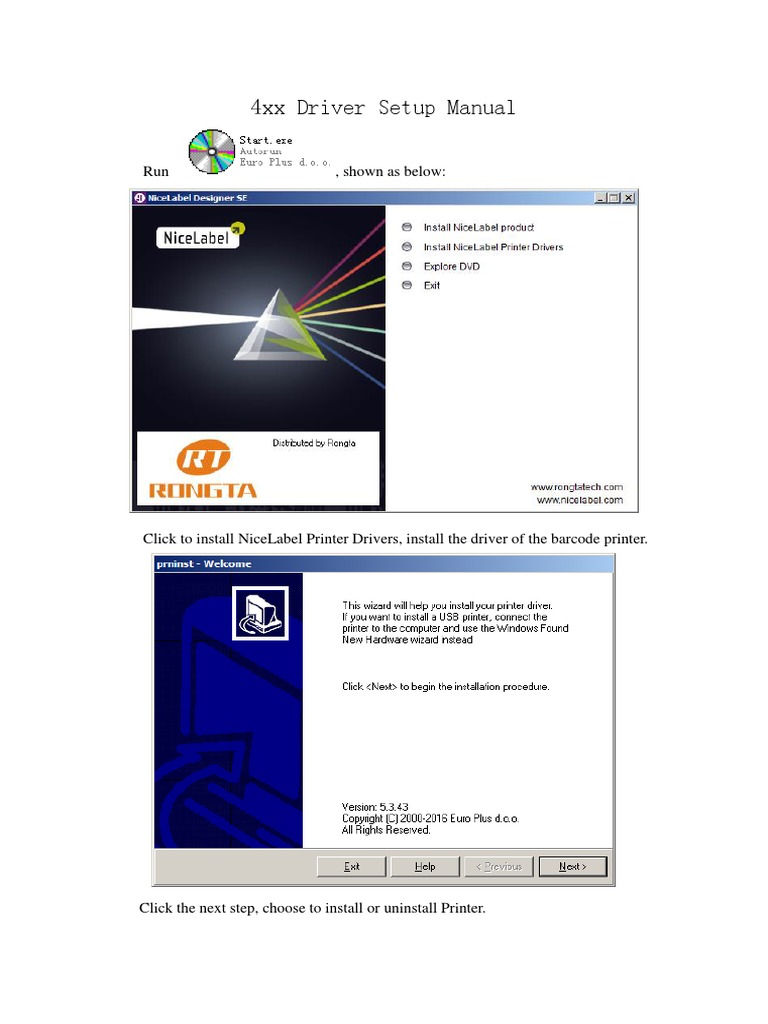 4xx Driver Installation Guide | PDF | Printer (Computing) | Barcode