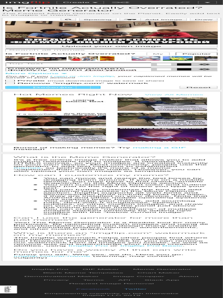 Is Fortnite Actually Overrated Meme Generator Imgflip Pdf