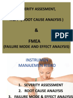 SEVERITY ASSESMENT RCA Dan FMEA