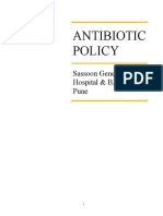 ANTIBIOTIC POLICY FOR Sassoon Hospital & BJGMC, Pune
