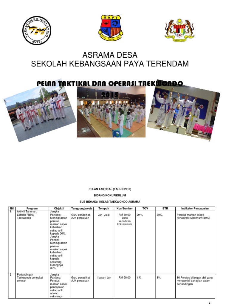 Pelan Taktikal Dan Operasi Taekwondo 2013 Pdf