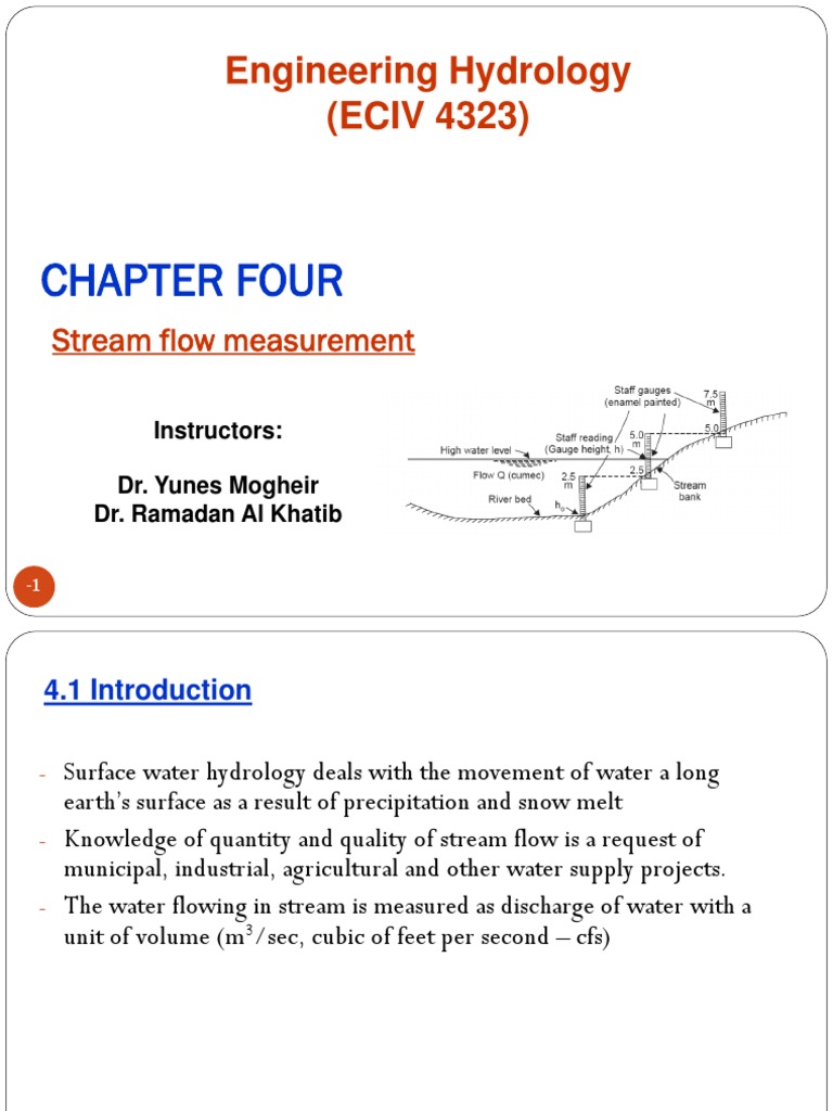 Stream Flow Measurement Techniques | PDF | Discharge (Hydrology ...