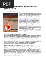 10 Mandamentos Para o Jovem Artista