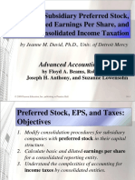 Chapter 10 Subsidiary Preferred Stock, Consolidated Earnings Per Share, and Consolidated Income Taxation