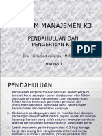 SISTEM MANAJEMEN K.3 Minggu 1 - P.P