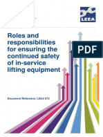 ROLES AND RESPONSIBILTY FOR ENSURING CONTINUOUS SAFETY OF IN SERVICE LIFTING EQUIPMENT