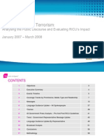 RICU - The Language of Terrorism - Analysing The Public Discourse &amp Evaluating RICUs Impact