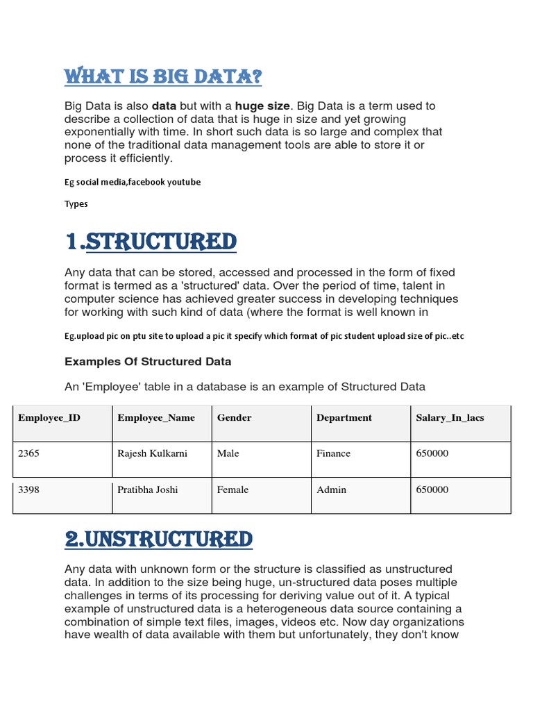 What Is Big Data | PDF | Big Data | File Format