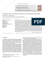 Tribological Study of Elastomeric Bearings For Marine Propeller Shaft System