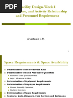 Flow, Space, and Activity Relationship and Personnel Requirement