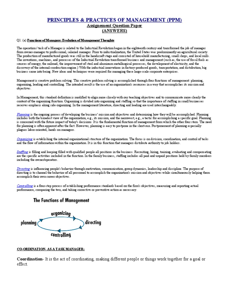 Management Principles and Practices Overview | PDF | Goal | Leadership