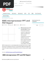 8085 Microprocessor PPT and PDF Report