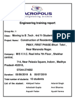 Engineering training report on residential construction