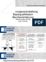 Einführungsveranstaltung WiSe 19-20