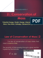 2 Conservation of Mass Energy