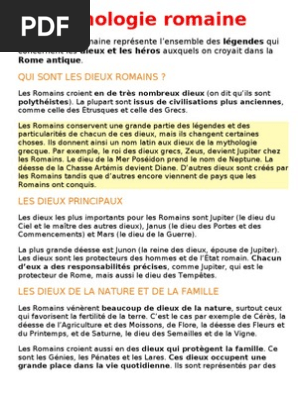 La Mythologie Romaine - 