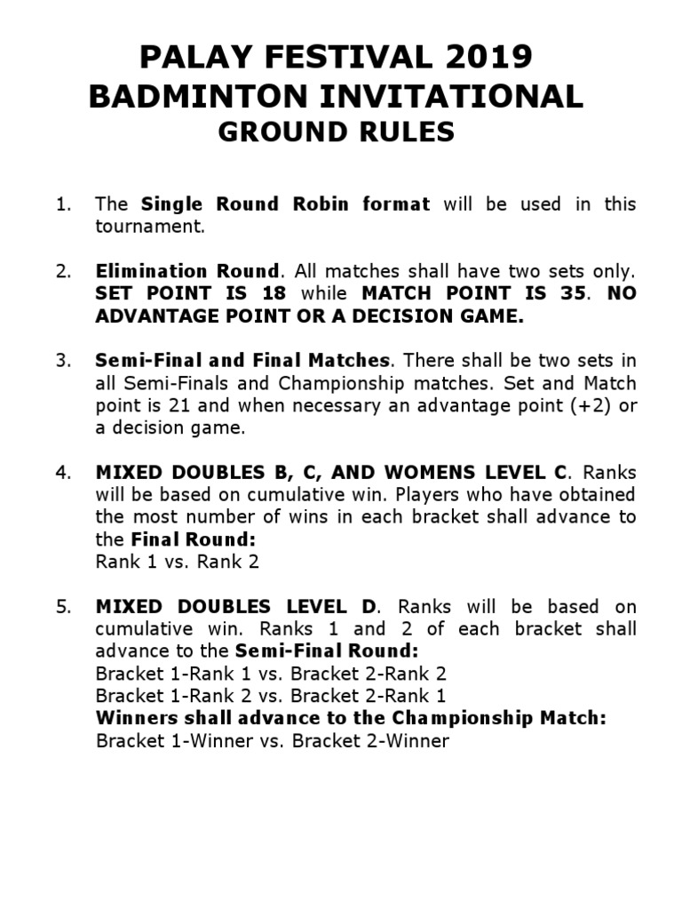 Ground Rules 2019 PDF Sports Competitions Sports