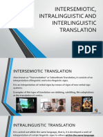 Intersemiotic, Intralinguistic and Interlinguistic Translation