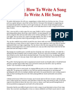NRG 087 How To Write A Song - How To Wri