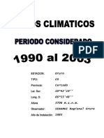 Datos - Climáticos (1990-2004) Oruro