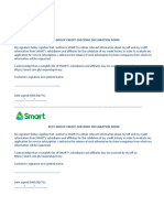 PLDT Group Credit Checking Declaration Form PDF