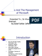 Presentation - PPT Bill Gates & The Management of MS