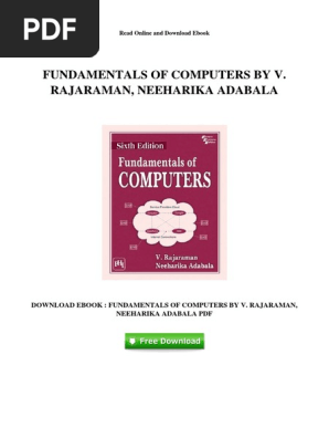 Fundamentals Of Computers By V Rajaraman Neeharika Adabala Download E Books