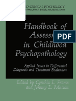 Handbook of Assessment in Childhood Psychopathology Applied Issues in Differential Diagnosis and Treatment Evaluation PDF