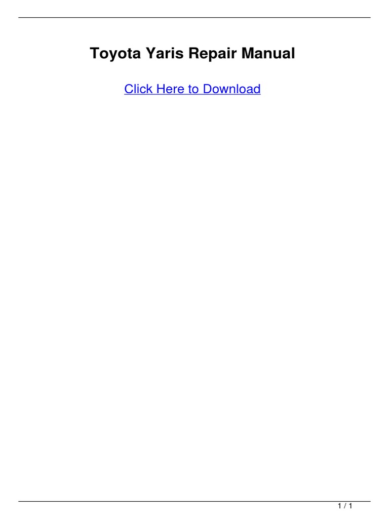 TOYOTA YARIS 2014 SERVICE MANUAL PDF visual data 6