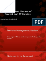Management Review of Pentest and IT Policies