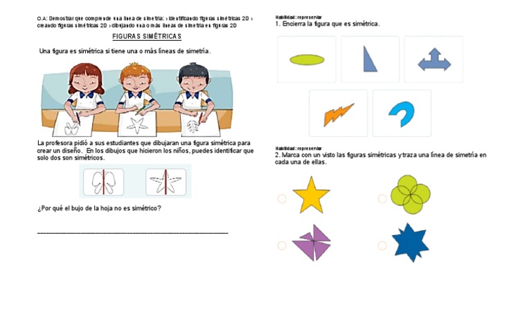 Figuras Simétricas y Asimétricas 2D | PDF
