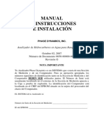 Phase Dynamics - Manual de Instrucciones e Instalación PDF