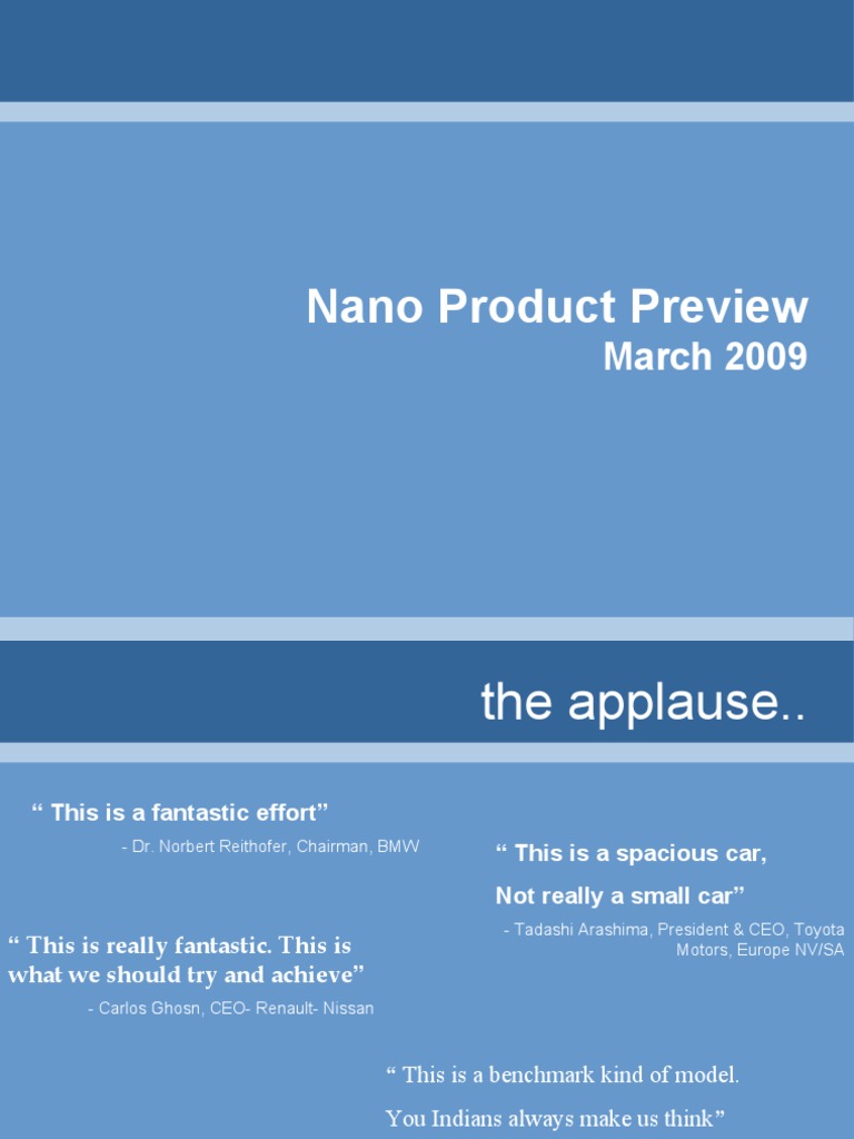 Nano Product Preview: March 2009 | PDF