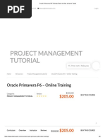 Oracle Primavera P6 Training - Basic To Ultra Advance Topics