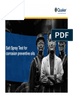 Salt Spray Test for Corrosion Preventive Oils: ASTM B117 Method