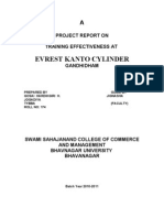 Evrest Kanto Cylinder: Project Report On Training Effectiveness at