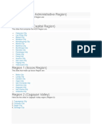 Philippine Regions and Its Cities