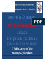 Unidad 6 - Energía Electrostática y Coeficiente de Potencial 2019