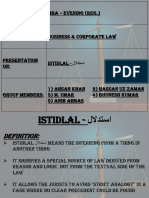 MBA Evening Program Business Law Presentation on Istidlal