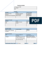 Production Schedule jh2