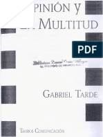 La opinion y la multitud Gabriel Tarde 1986