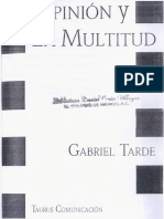 La Opinion y La Multitud Gabriel Tarde 1986