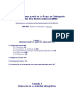 Reglas de catalogación ordenación asientos