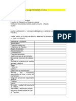 Autorización práctica formativa estudiante empresa