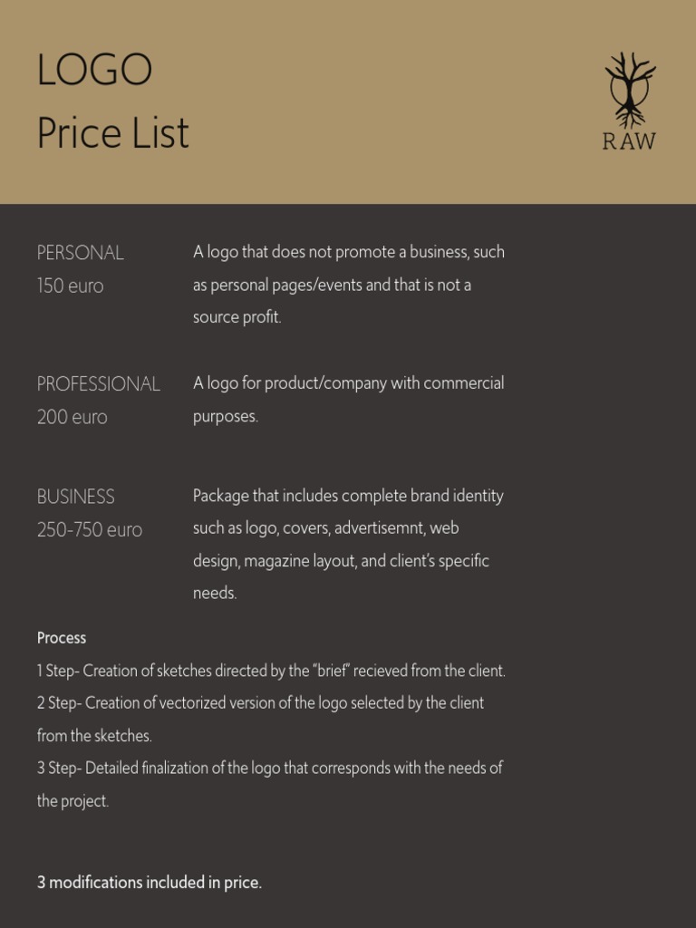 Logo Design Pricing Overview | PDF