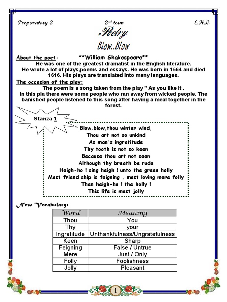 poetry blow blow pdf poetry