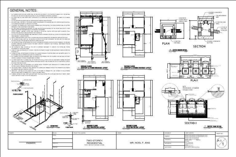 Residential Plumbing Layout Plan PDF | PDF | Plumbing | Sanitary Sewer