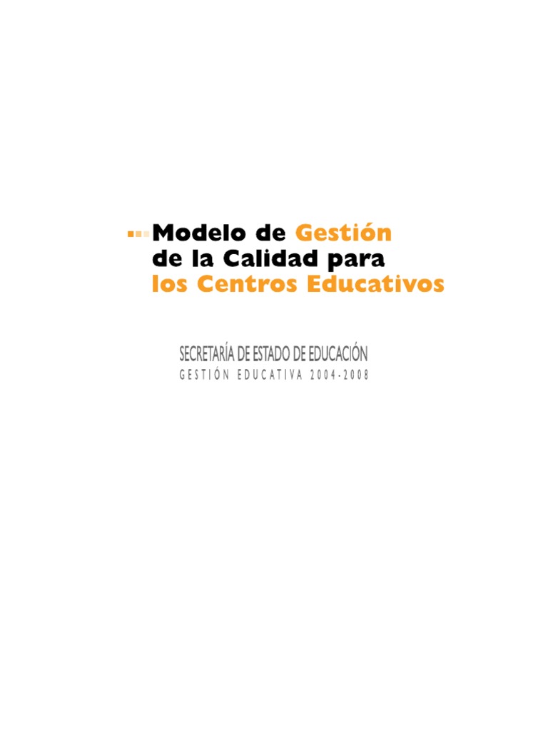 Modelo de Gestión de Calidad Educativa | PDF | República Dominicana ...