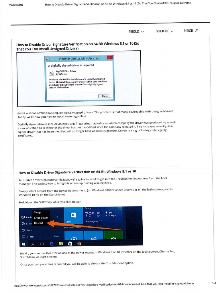 Drivers 32Bits W10 Instruções PDF